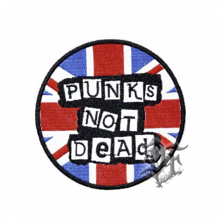 Нашивка PUNKS not DEAD круглая